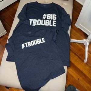 Set of 2 children’s Place statements Tees Trouble - Daddy & Me